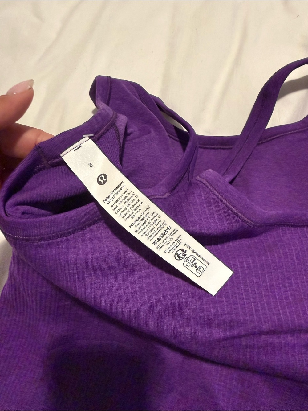 lululemon athletica Ribbed Racerback Tank - Purple - Picture 3 of 3
